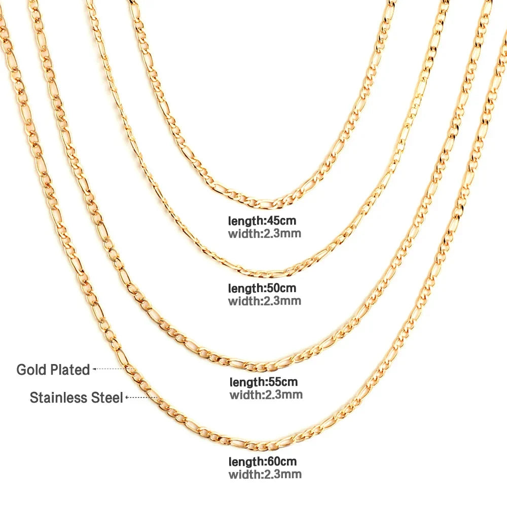 ASONSTEEL Stainless Steel Cuban Link Chain Necklace | Gold Unisex Trendy Jewelry