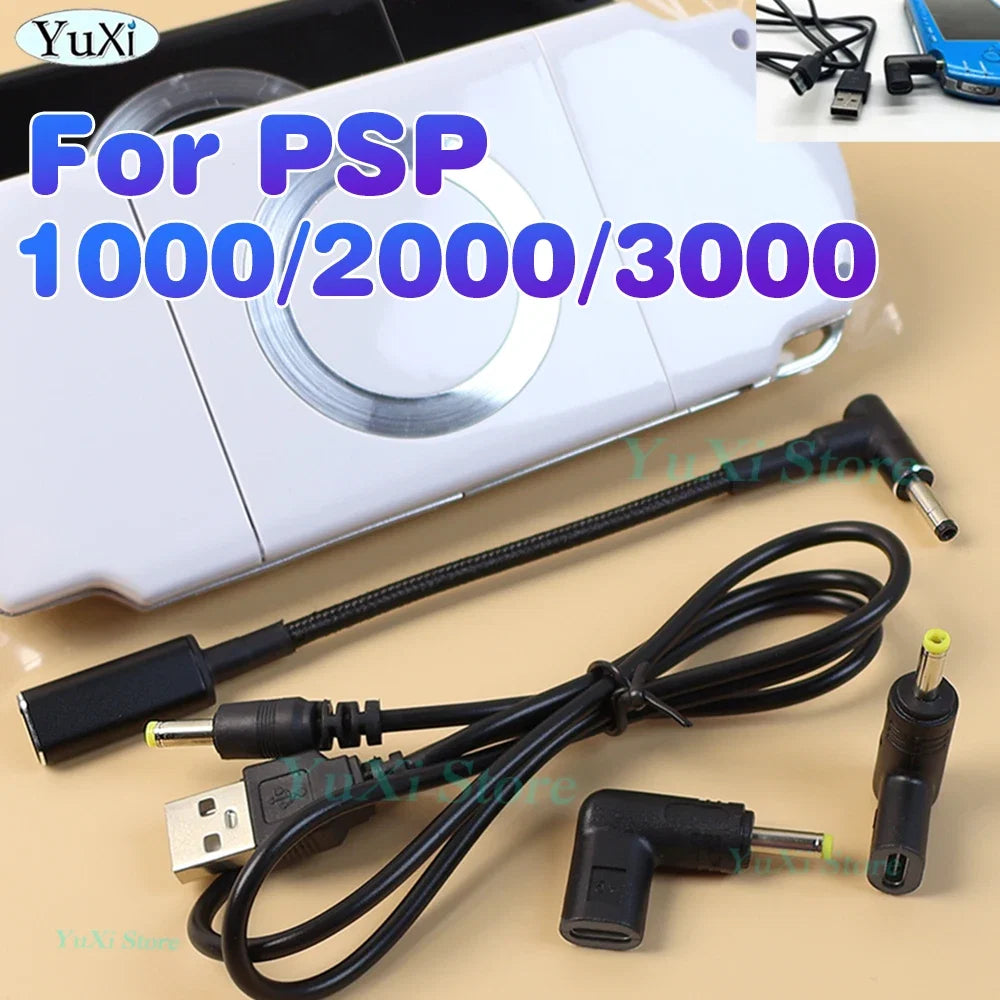 USB Charging Cable for PSP 1000 2000 3000 | Type-C Convert Adapter and Data Transfer