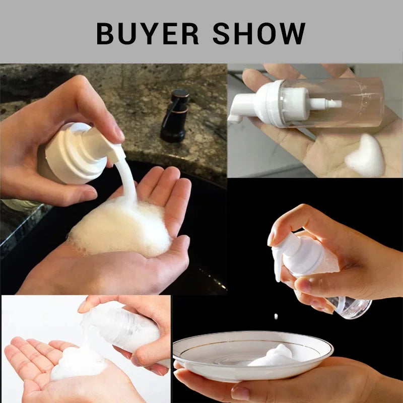 Mini Foam Dispenser Pump Bottles | 30ml 60ml Travel Refillable Soap Containers