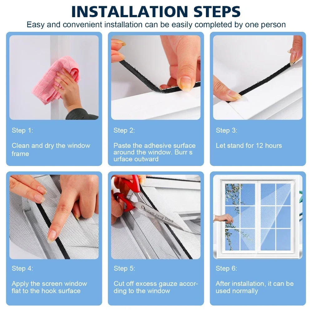 Self-Adhesive Mosquito Net for Windows | DIY Fly Screen Curtain