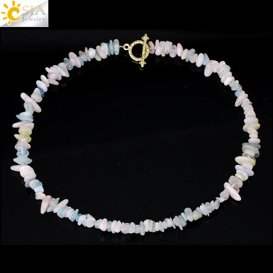 Natural Chip Stone Choker Necklace | Bohemia Crystal Bead Jewelry