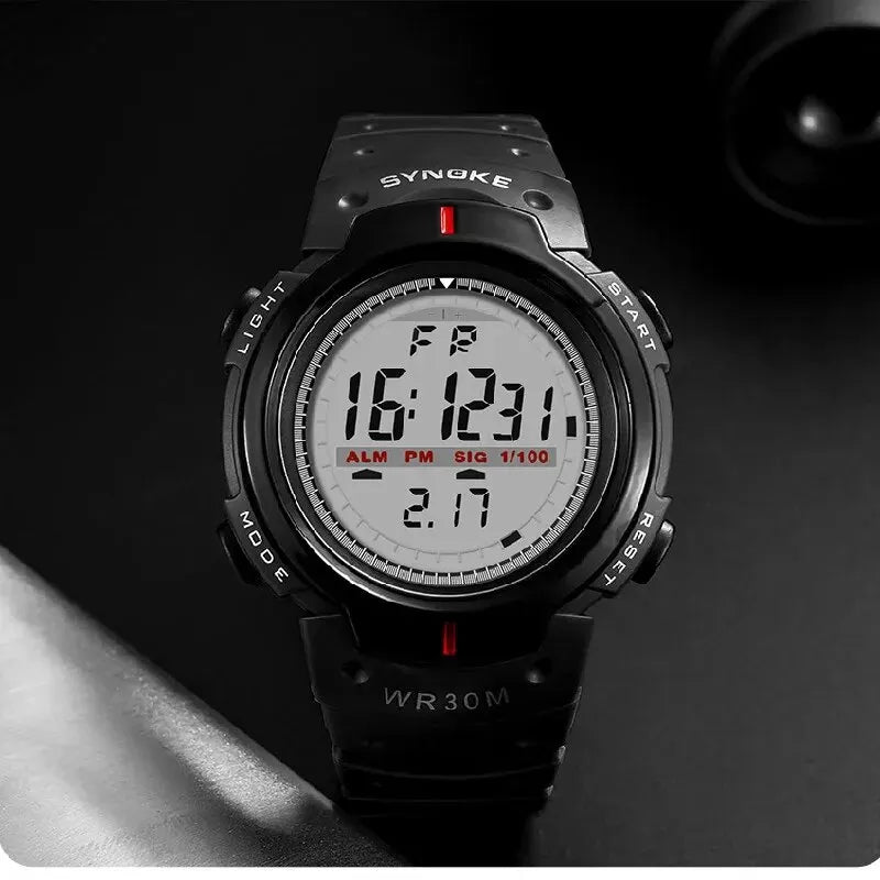 SYNOKE Men's Digital Sports Watch | Waterproof Luminous Outdoor Mountaineering