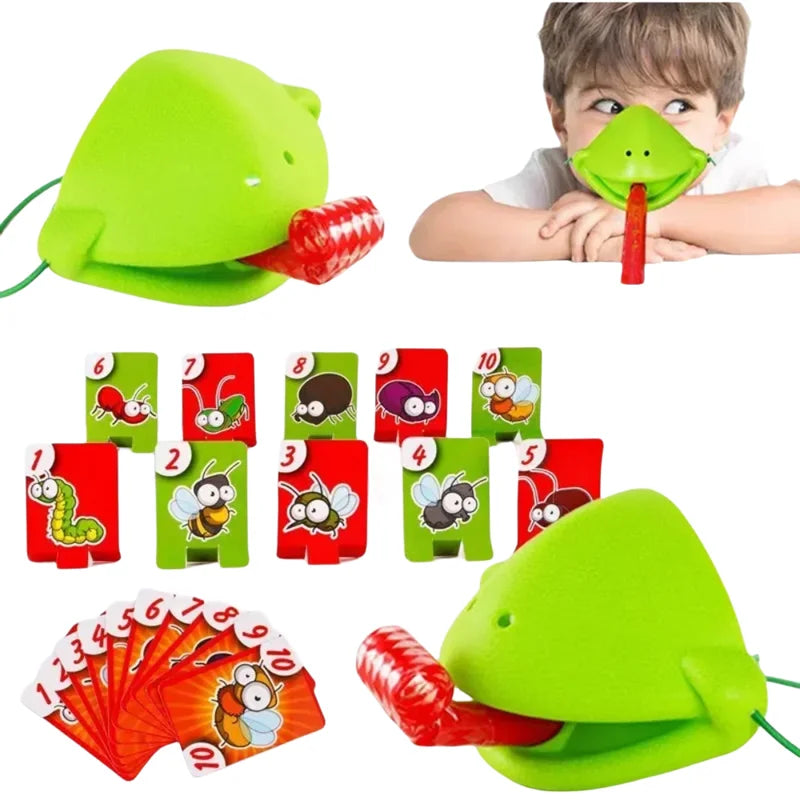Lizard Mask Tongue Game | Two-Player Card Game for Parties
