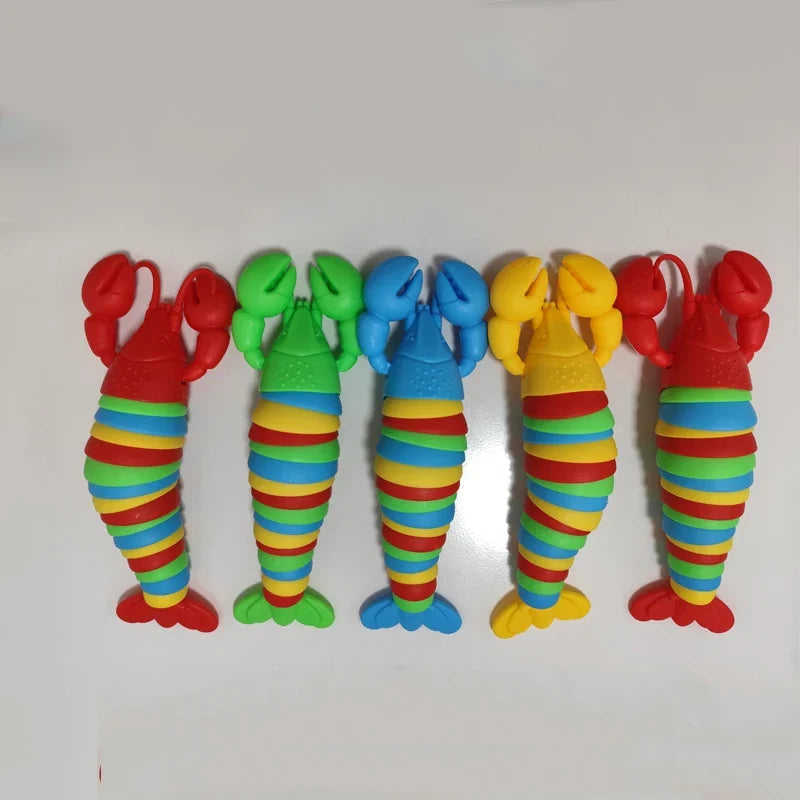Colorful Slug Fidget Toy | Articulated 3D Sensory Toy for Stress Relief