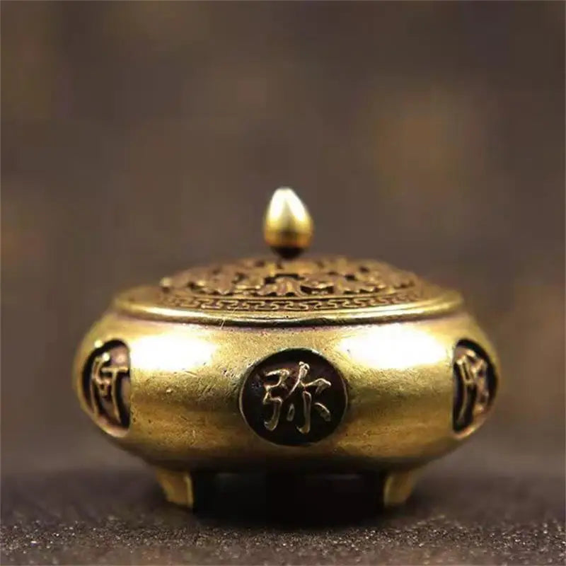 Retro Brass Incense Burner with Zodiac Signs | Home Decor Censer