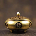Retro Brass Incense Burner with Zodiac Signs | Home Decor Censer
