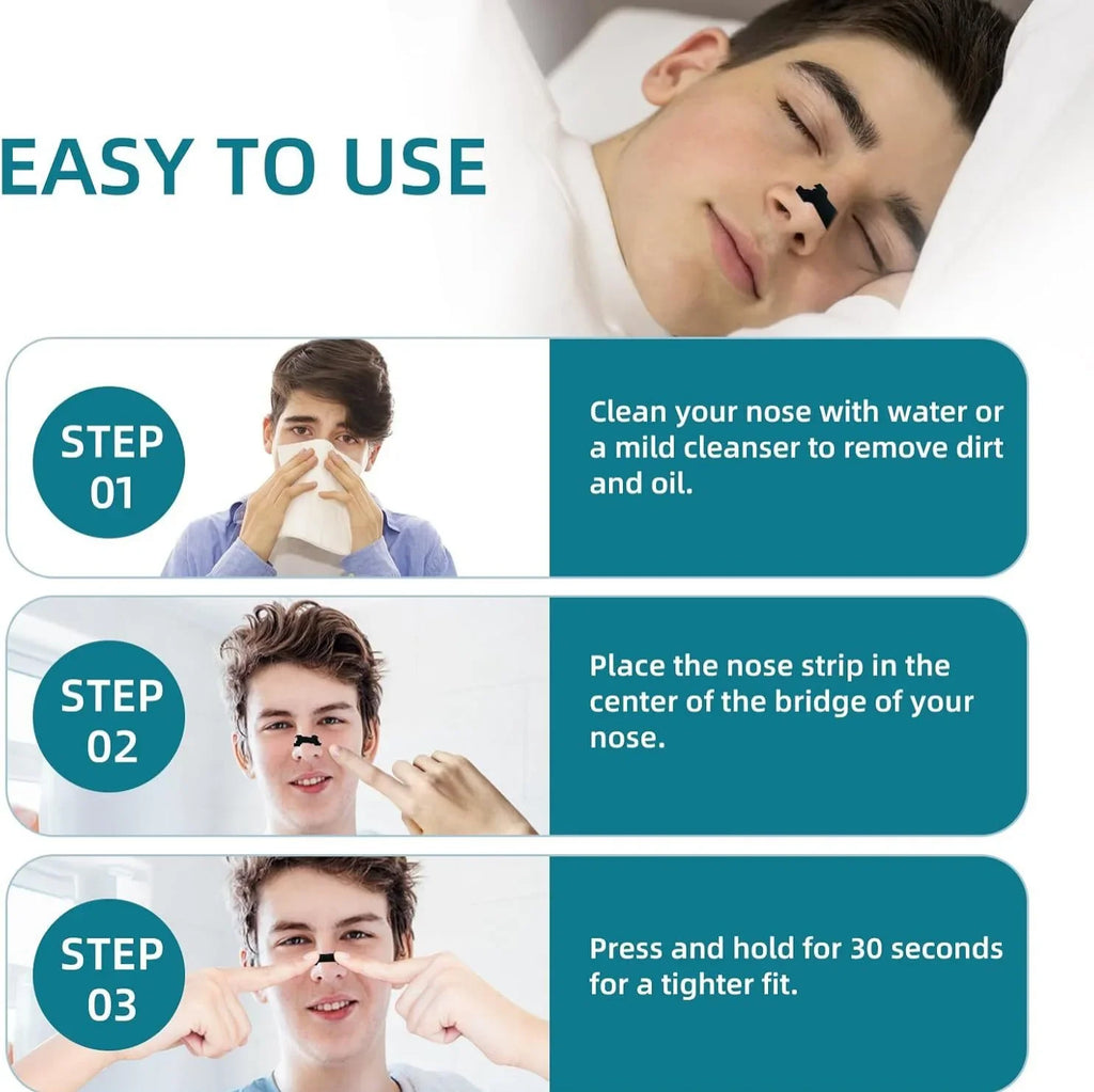 Nasal Strips for Snoring and Congestion Relief | Extra Strength 60/30/10 Pack
