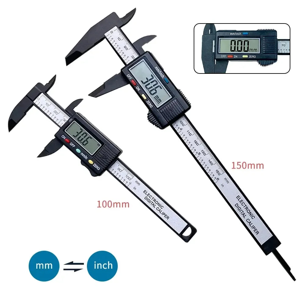 Digital Caliper 150mm | Electronic Carbon Fiber Measuring Tool