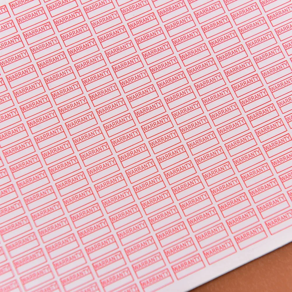 1000pcs Warranty Void If Removed Stickers | Red Security Seals