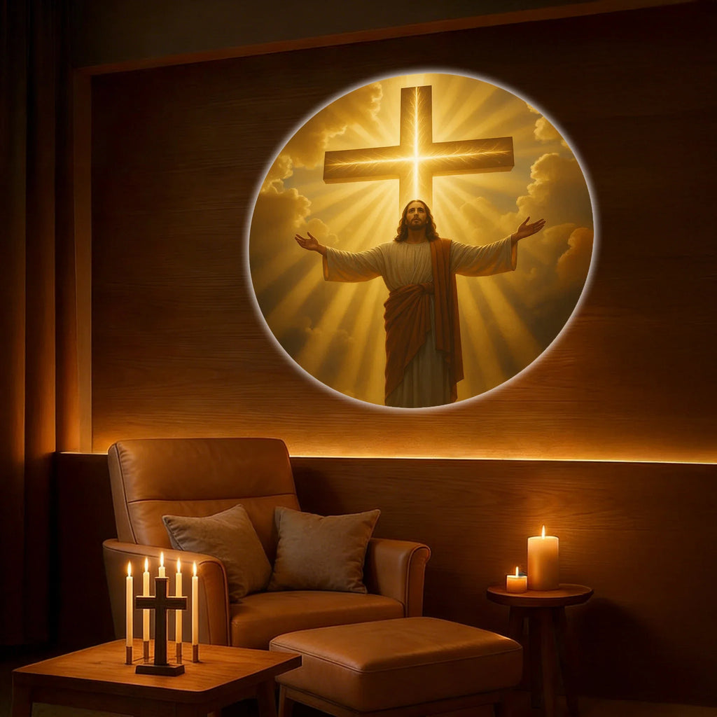 God and Jesus Pattern Projection Light | Six Rotating Religious Ceiling Decor
