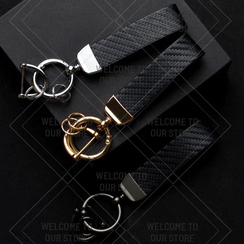 Skoda VRS Carbon Fiber Keychain | Car Emblem Key Ring for Citigo Kodiaq Yeti Rapid Fabia