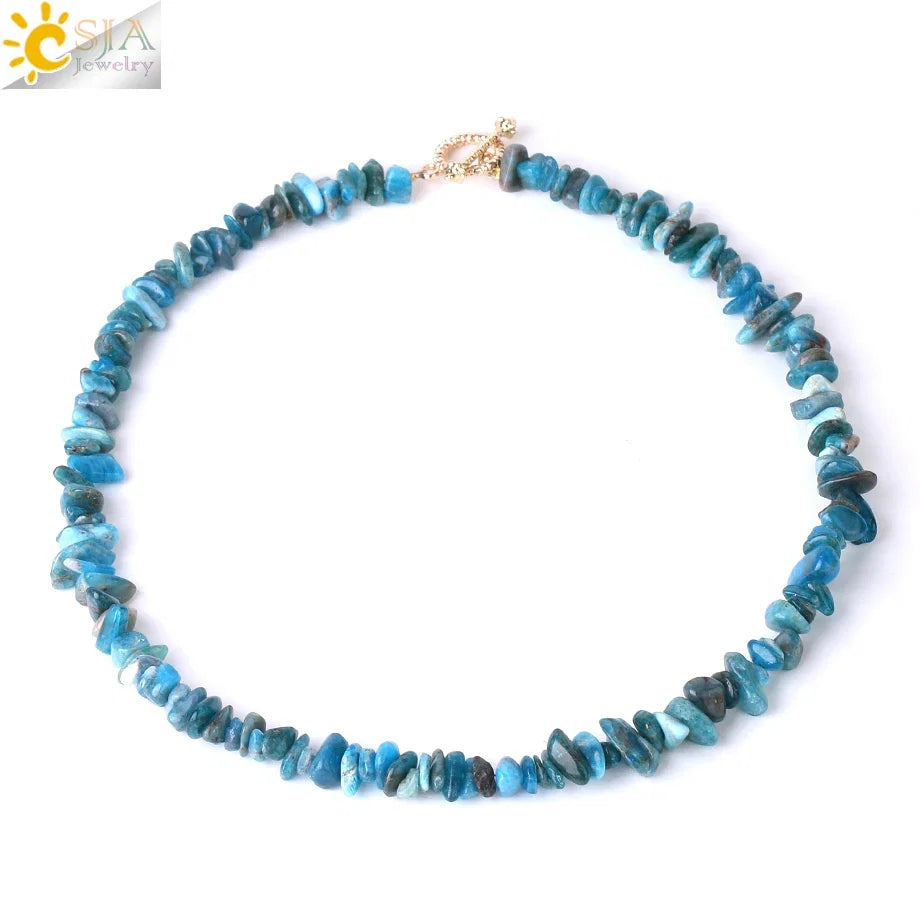 Natural Chip Stone Choker Necklace | Bohemia Crystal Bead Jewelry