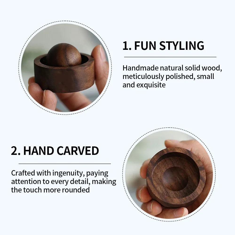 Solid Wood Essential Oil Diffuser Sphere | Natural Aromatherapy Accessory