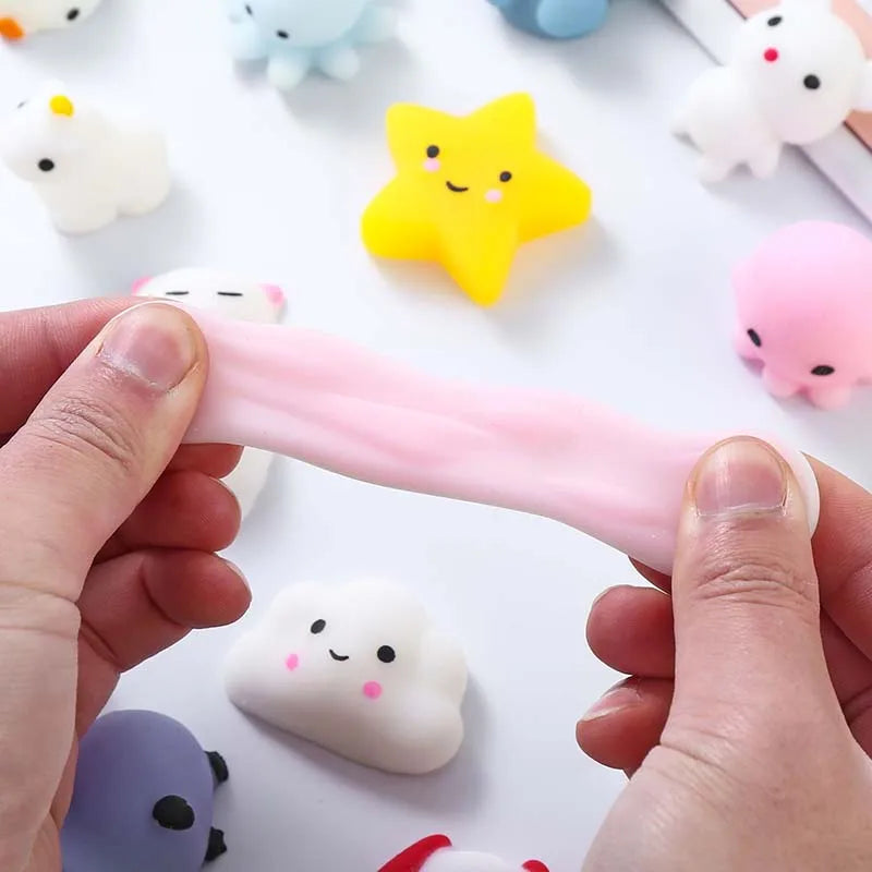 Cute Squishy Fidget Toy | Kawaii Mochi Cat Stress Reliever for Kids and Adults