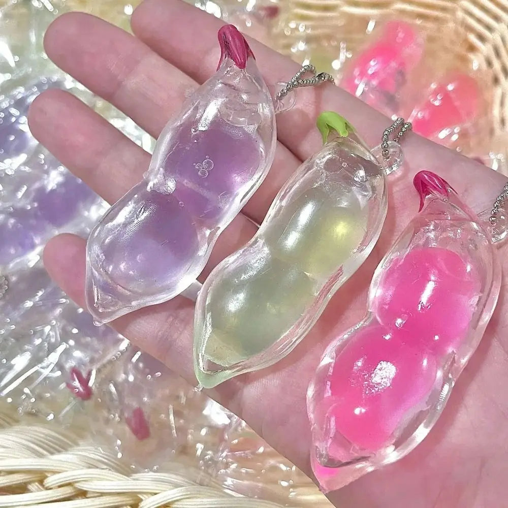 Squeeze Bean Fidget Toy | Cute Stress Relief Keychain