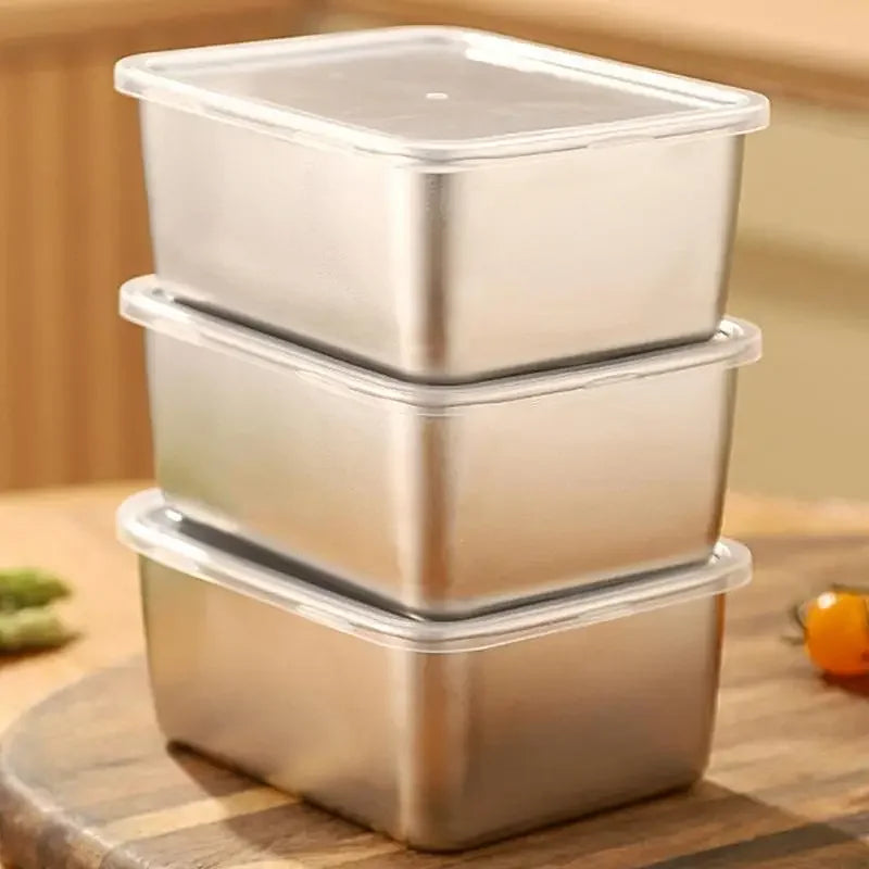304 Stainless Steel Airtight Food Storage Container | Lunch Bento Box with Lid