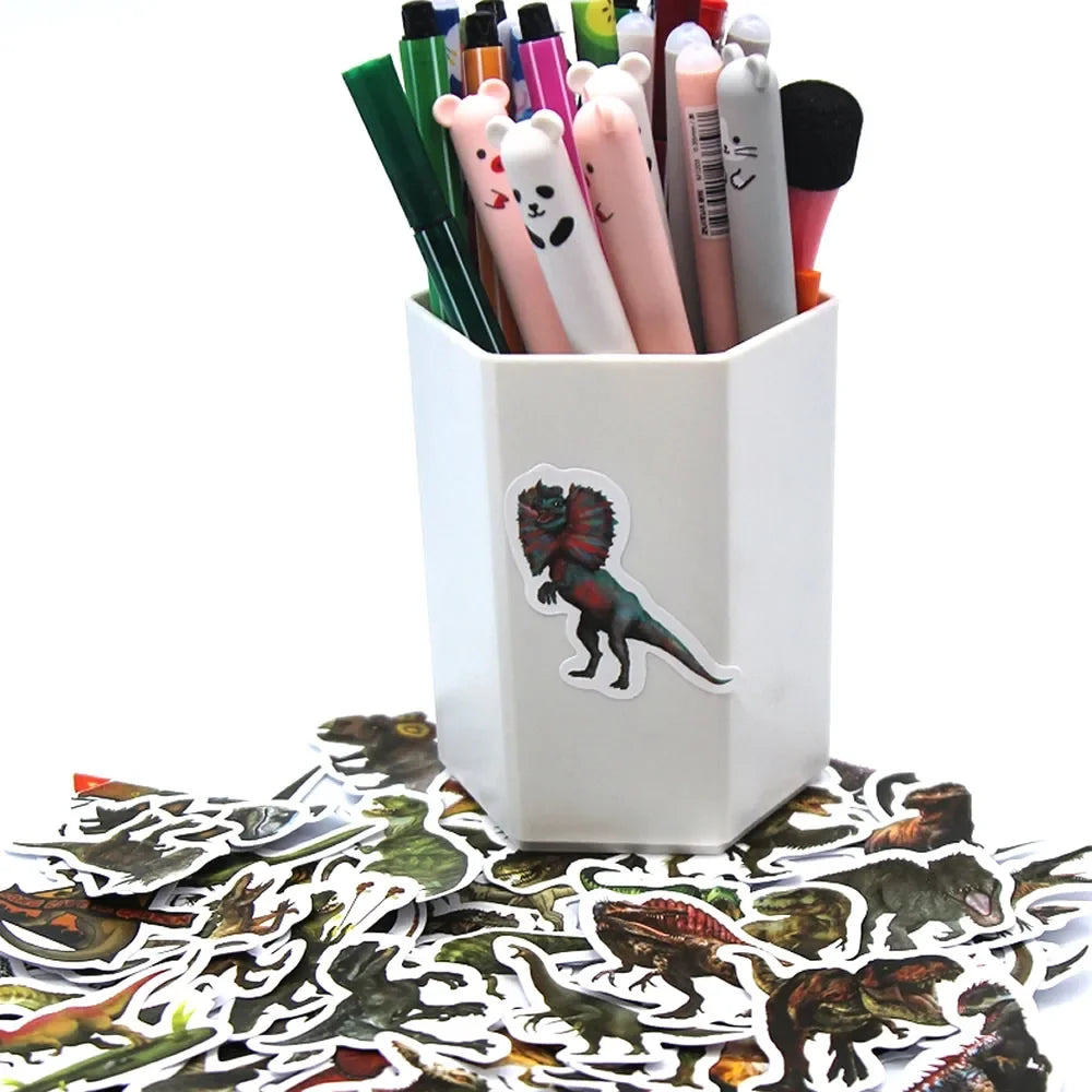 Funny Dinosaur Stickers | Waterproof Vinyl Decals for Laptop, Guitar, Bike & More