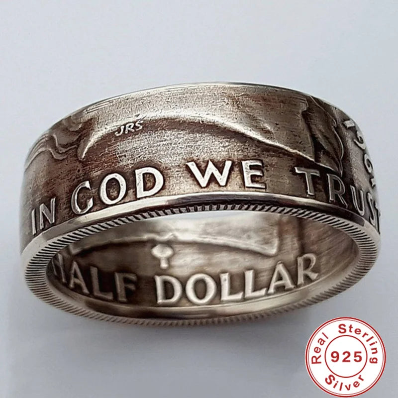 S925 Sterling Silver Vintage Embossed Ring for Women | Classic Wedding Band