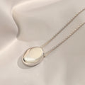 Taoya Stainless Steel Gold Color Oval Pendant Necklace | Fashion Jewelry for Women
