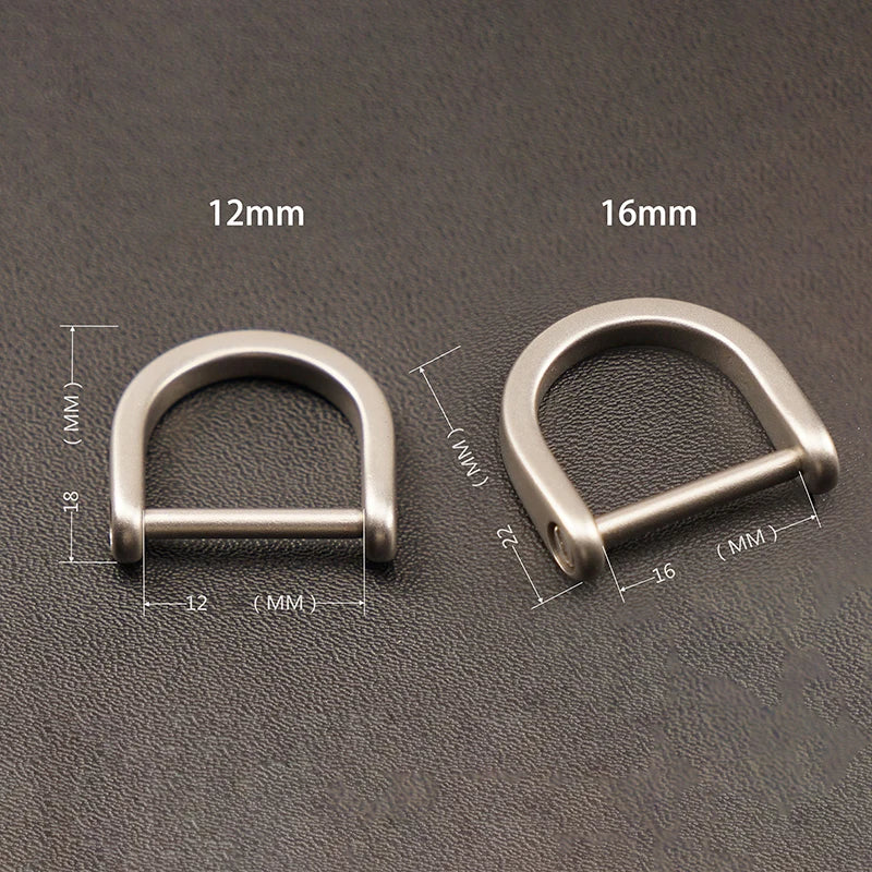 Titanium D Ring Key Shackle | U Shape Horseshoe Clasp for Car Key Fob and DIY Leather Key Organizer