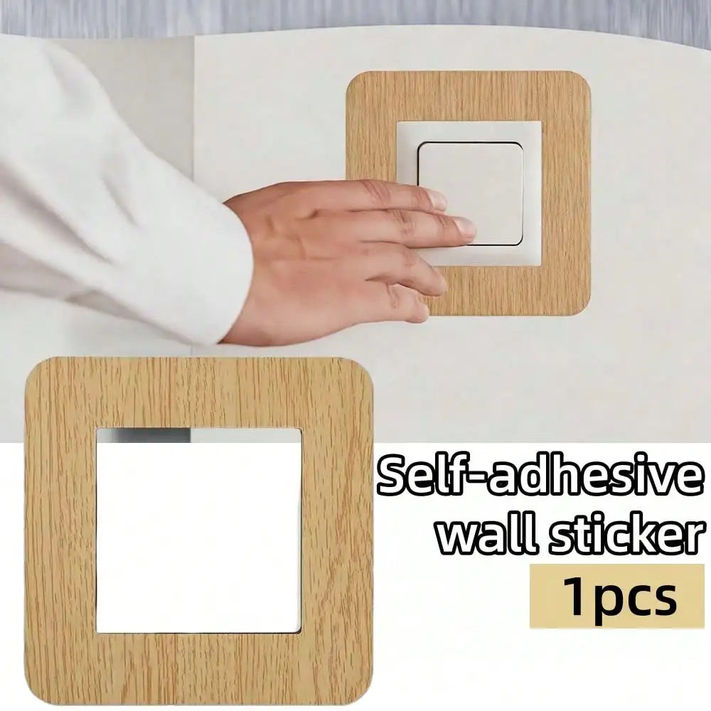 Square Switch Wall Sticker | Pre-stuck Decorative Switch Cover, 14.6x14.6cm