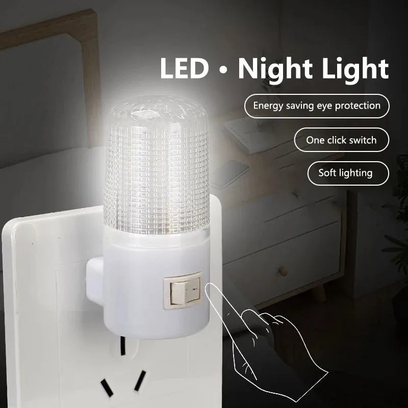 LED Night Light for Bedroom | Energy-Saving Plug-in Lamp for Kids, Living Room, Hallway