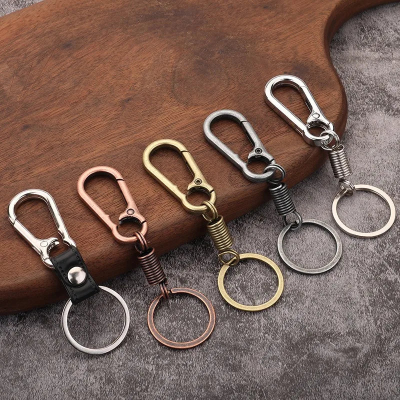 Vintage Brass Keychain Lanyard Snap Hook | Manual Rotate Carabiner Clip