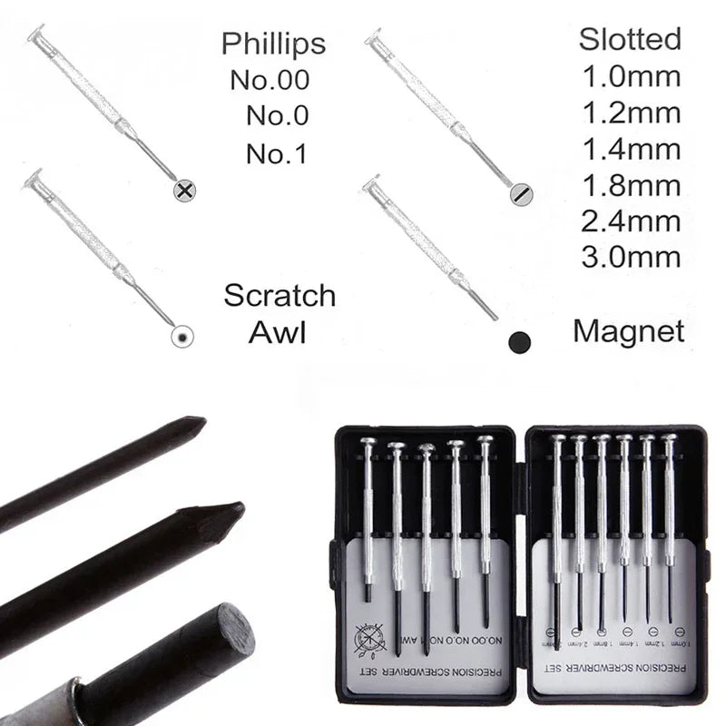 11-Piece Micro Precision Screwdriver Set | Watch and Jewelry Repair Kit