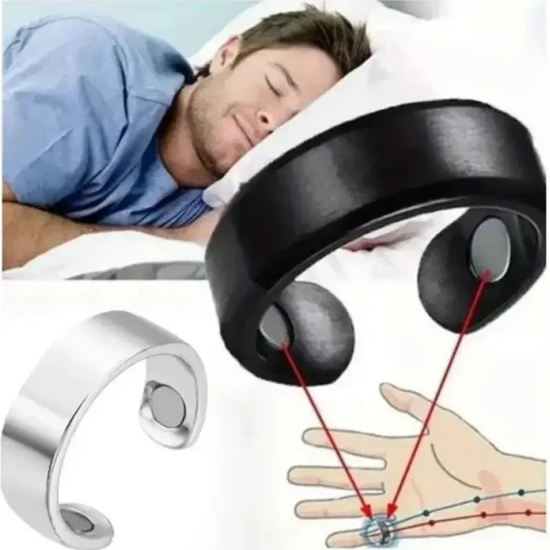 Magnetic Acupressure Anti Snoring Ring | Natural Sleep Aid