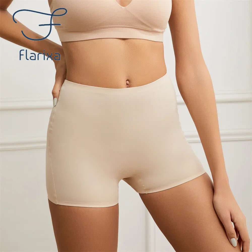 Flarixa Seamless Women Boxer Briefs | Anti Chafing Boyshorts with High Waist