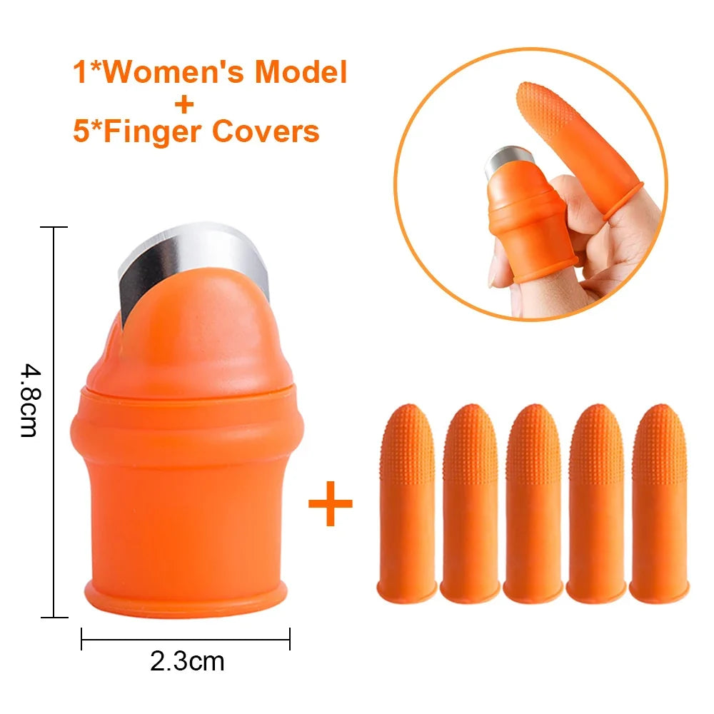 Silicone Finger Protector with Thumb Knife | Kitchen Safety Gadget Set