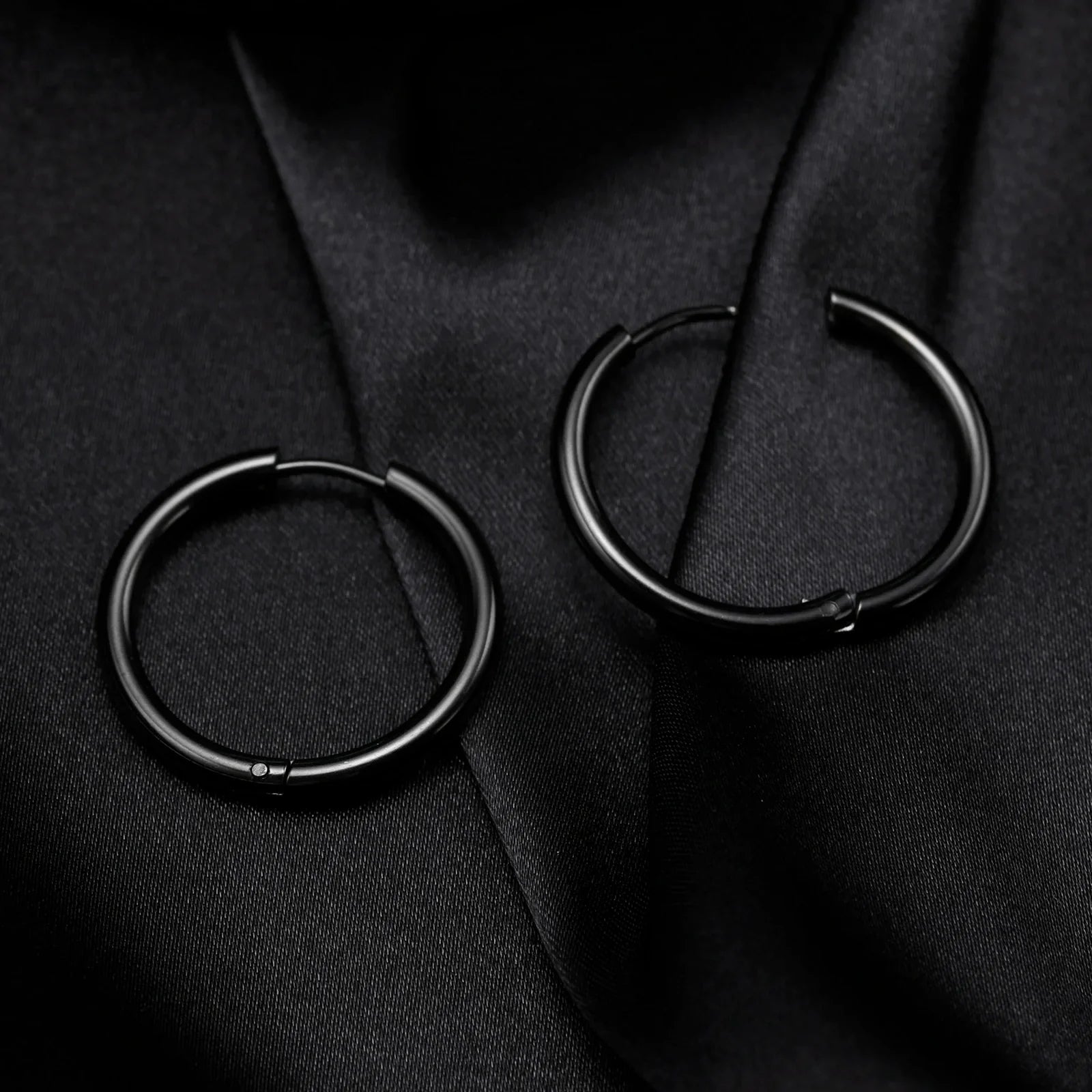 Classic Stainless Steel Hoop Earring for Men Boys | Anti Allergy Metal Huggies Earring