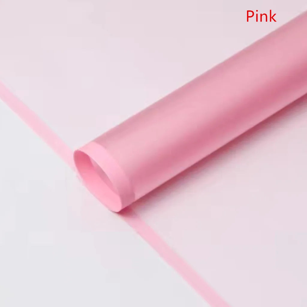 Fog Flower Wrapping Paper 5 Sheets | Korean Style Half Transparent Gift Wrap for Bouquets
