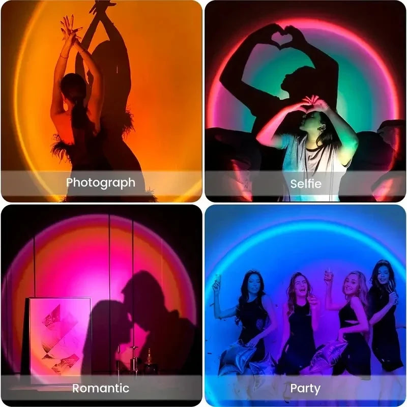 Sunset Projection Lamp with Remote | 16 Color LED Night Light