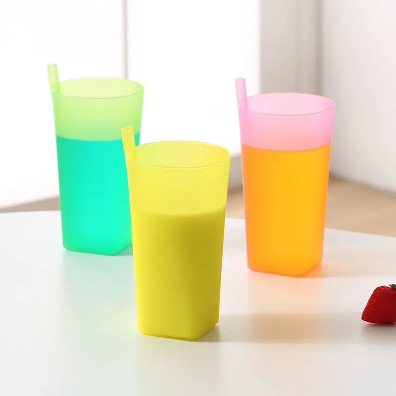 Kids Sippy Cup with Built-In Straw | Spill-Proof Milk Cup for Toddlers
