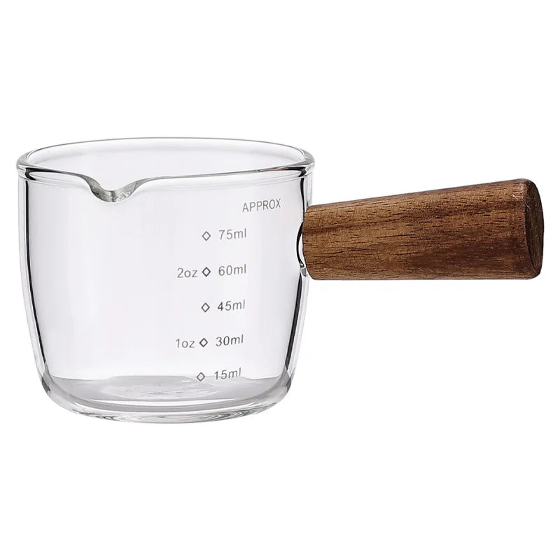 3 Oz Espresso Measuring Cup Shot Glass | Triple Pitcher with Single Spout