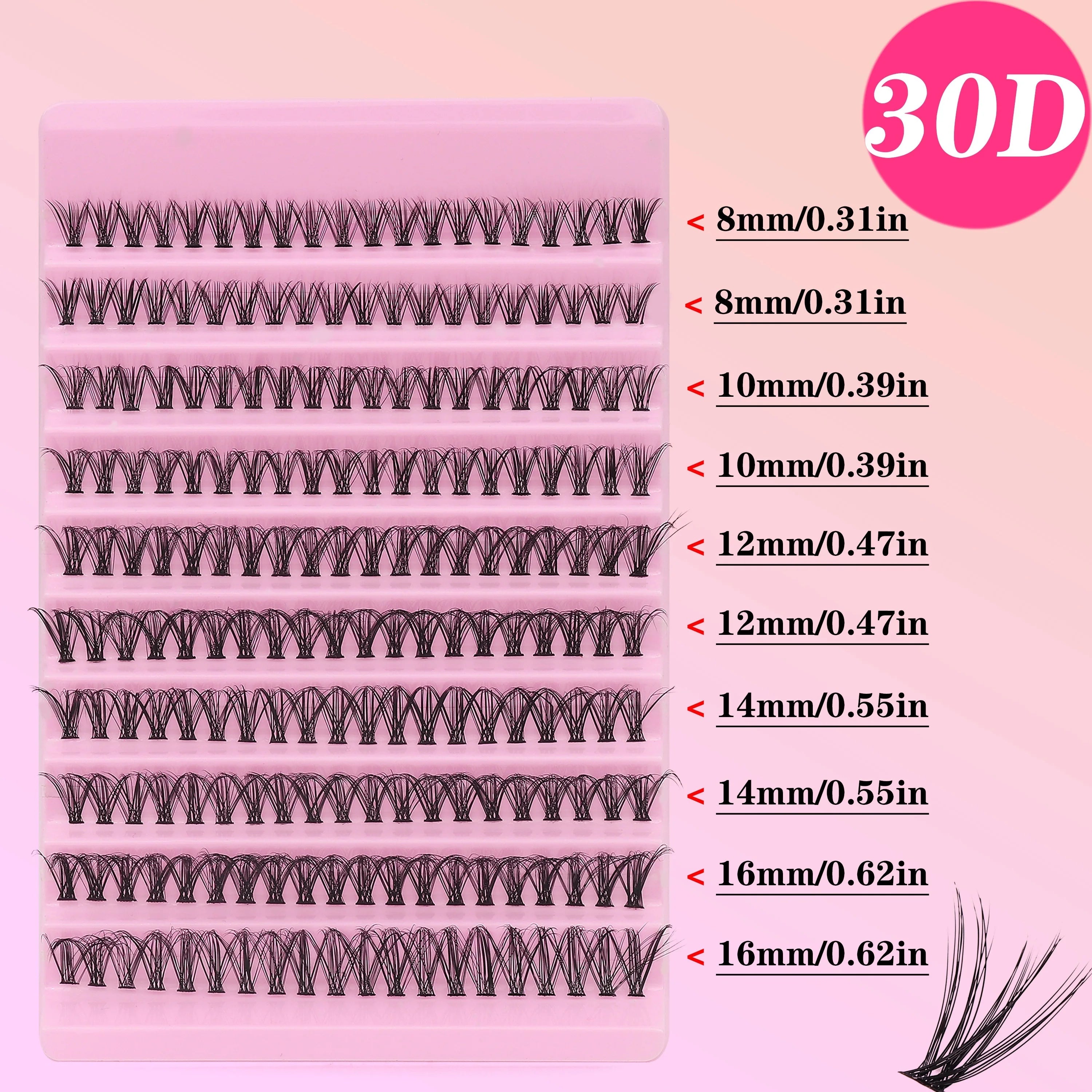 200pcs 30D Cluster False Eyelashes Set | DIY Eyelash Extensions