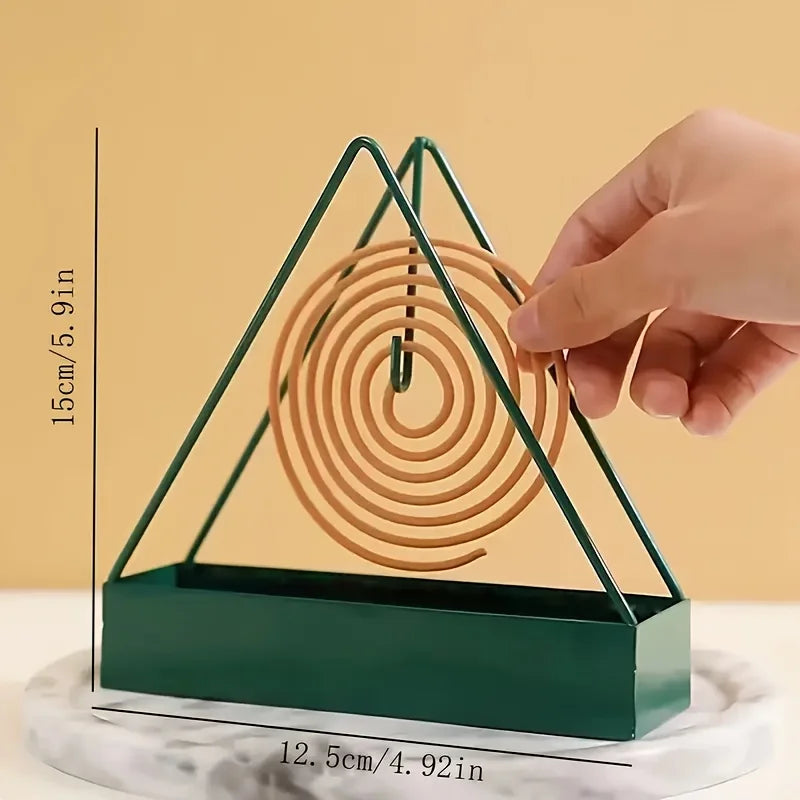 Triangle Mosquito Mat Stand | Simple Iron Holder for Indoor Rooms