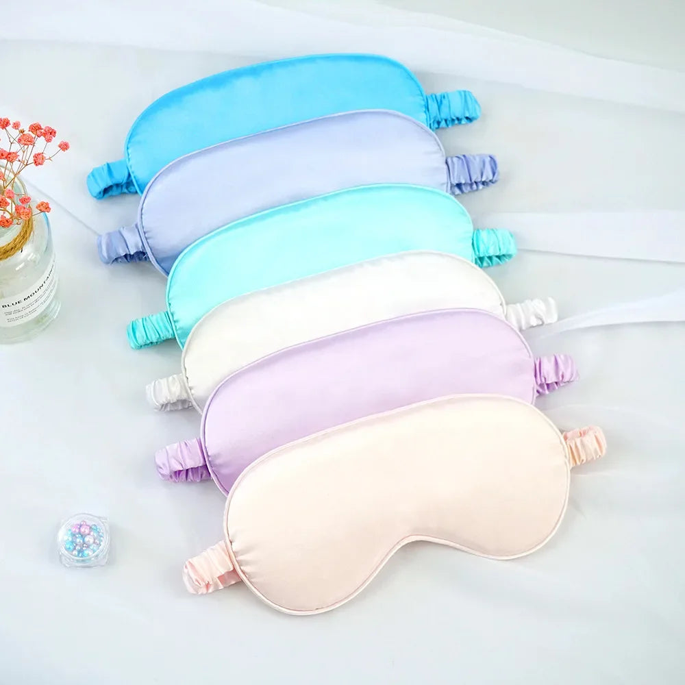 Women Imitated Silk Sleep Eye Mask | Portable Travel Blindfold for Restful Sleep