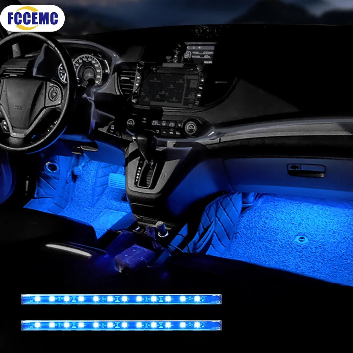 USB Car Interior LED Strip Light | 5V Ambient Lighting for Dash, Floor, Foot, Seat, Door