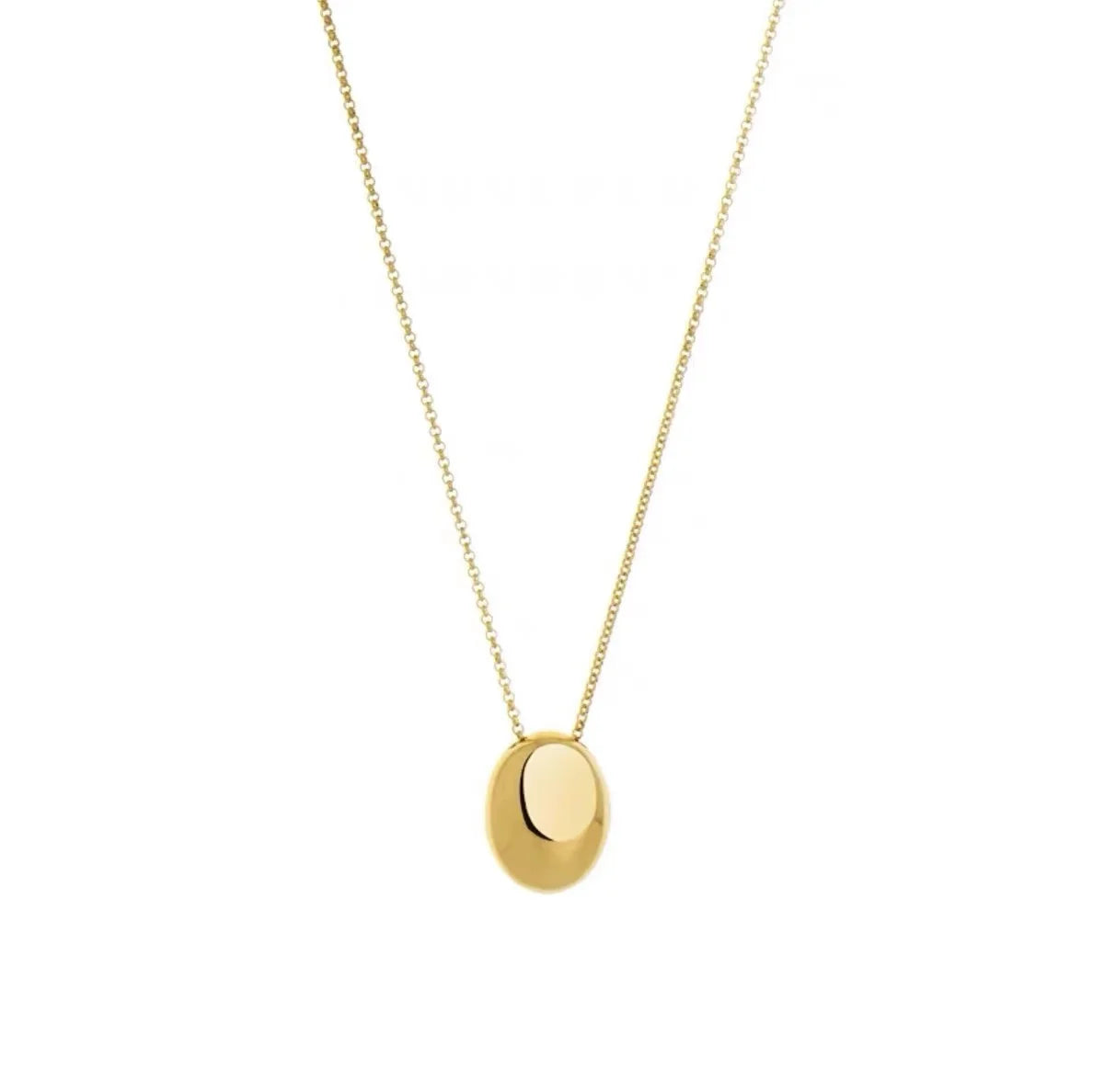 Taoya Stainless Steel Gold Color Oval Pendant Necklace | Fashion Jewelry for Women