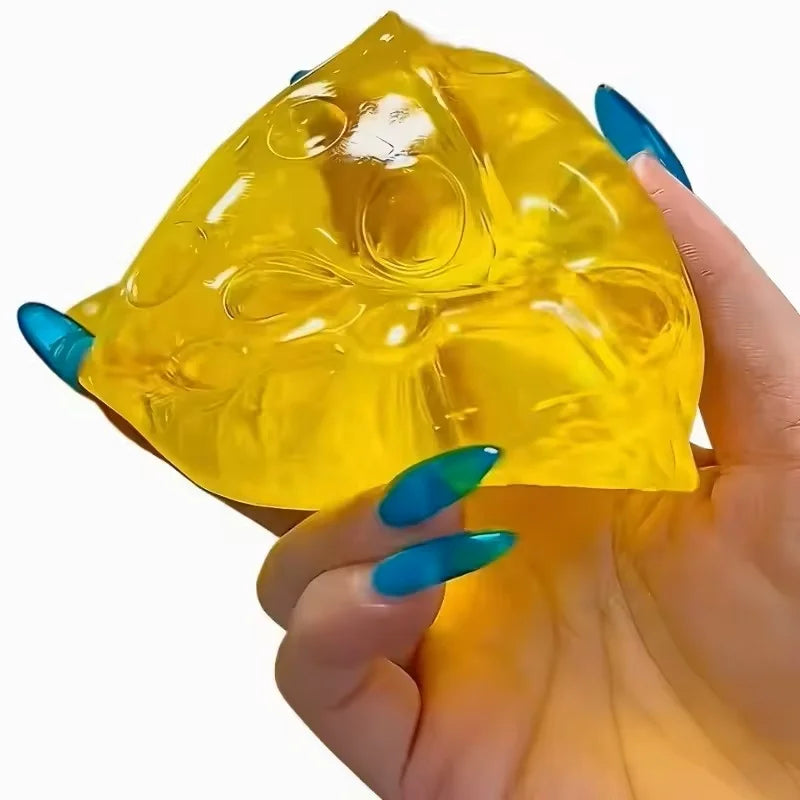 Soft Cheese Stress Toy | Squeeze Fidget for Anxiety Relief