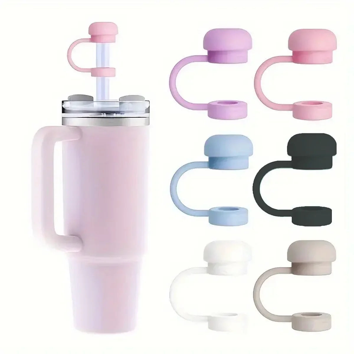 Stanley Straw Cap Set | Silicone Dustproof Straw Cover for 10mm Round Straws