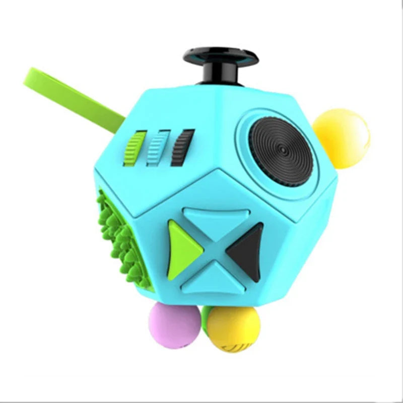 6/12 Sides Rainbow Fidget Cube | Decompression Sensory Toy for Anxiety and ADHD