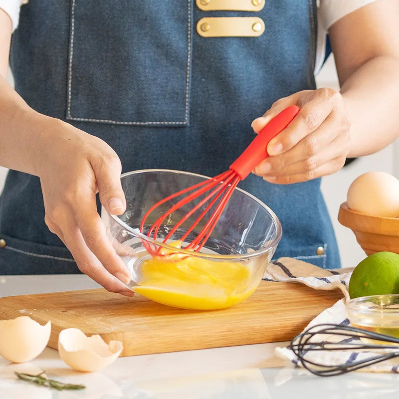 Mini Silicone Egg Beater | Manual Cream Whisk Baking Tool