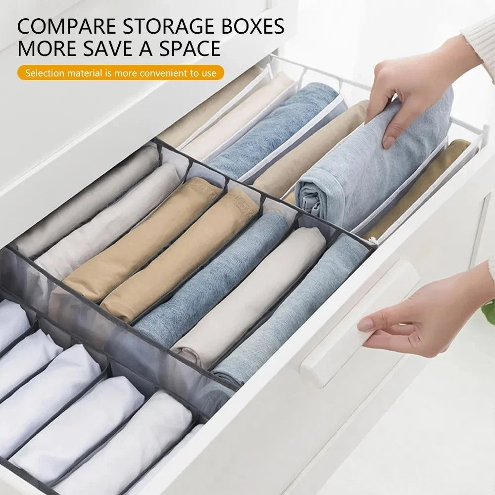 Jeans Organization Storage Box | Closet Drawer Organizer for Pants and Clothing