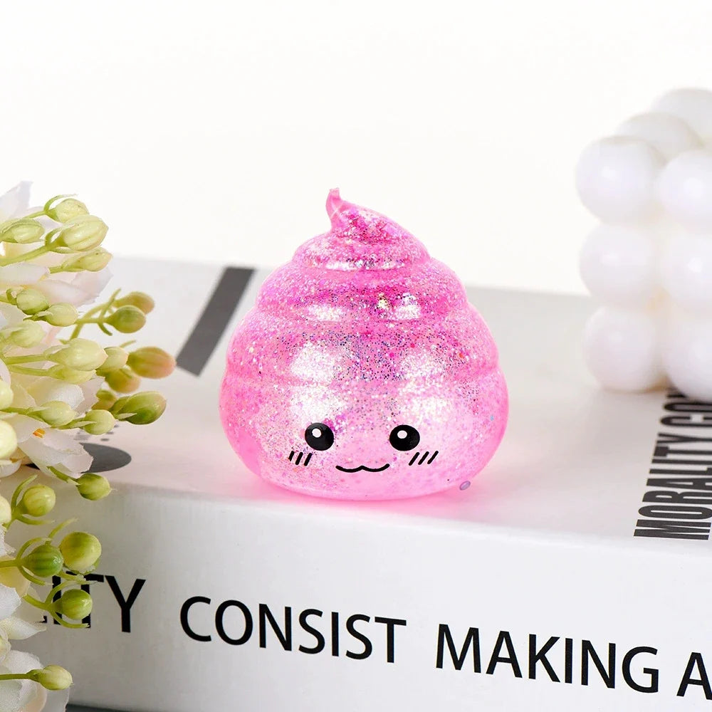 Novelty Squishy Poo Stress Ball | Funny Stretch Fidget Toy for Stress Relief