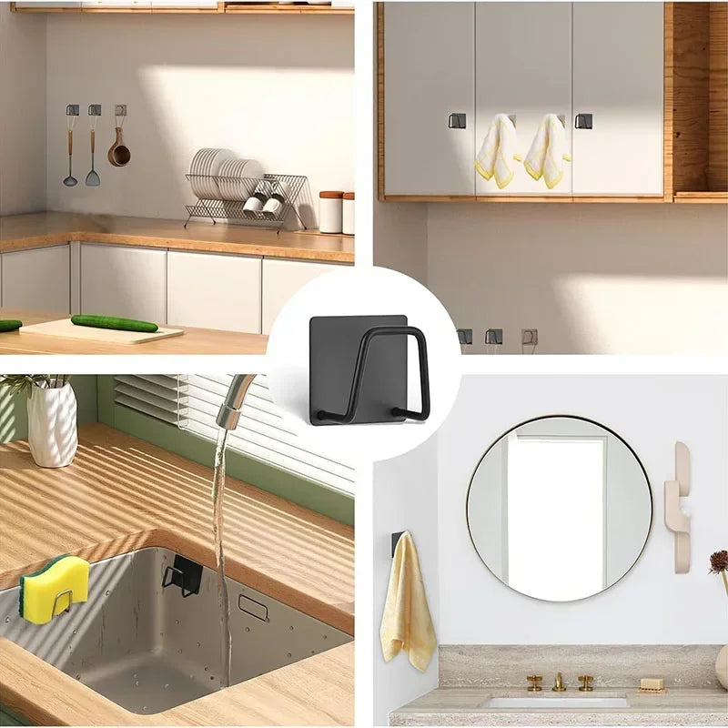 Kitchen Sponge Holder Self Adhesive | Wall Mount Stainless Steel Drying Rack