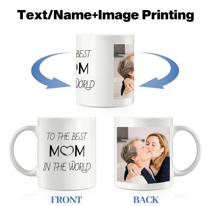 Custom Coffee Mug with Photo and Text | Personalized Gift Idea
