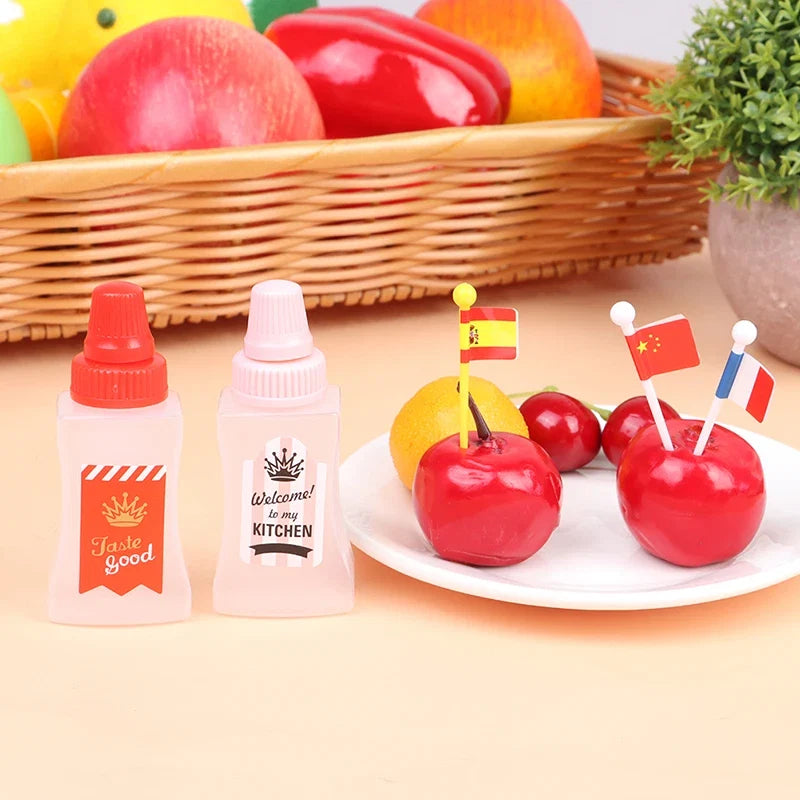 Mini Sauce Bottle Set | Portable Ketchup and Dressing Containers for Bento